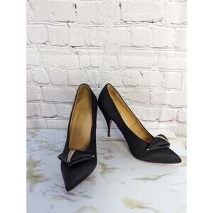 Christian Louboutin Lola Noeud 100 Crepe Satin Heels Size 38